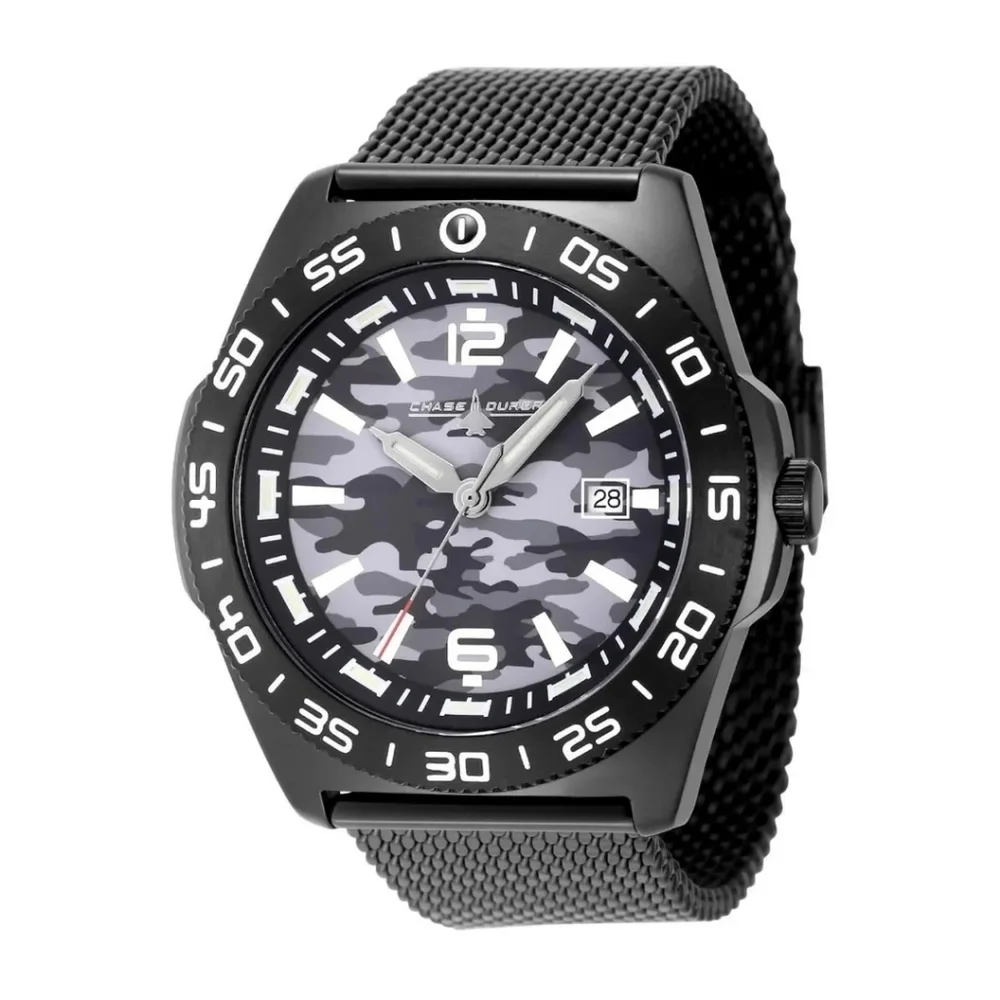 NEW Invicta CDW-0181 Chase Durer Men's Watch 45mm Black Mesh Adjustable Band